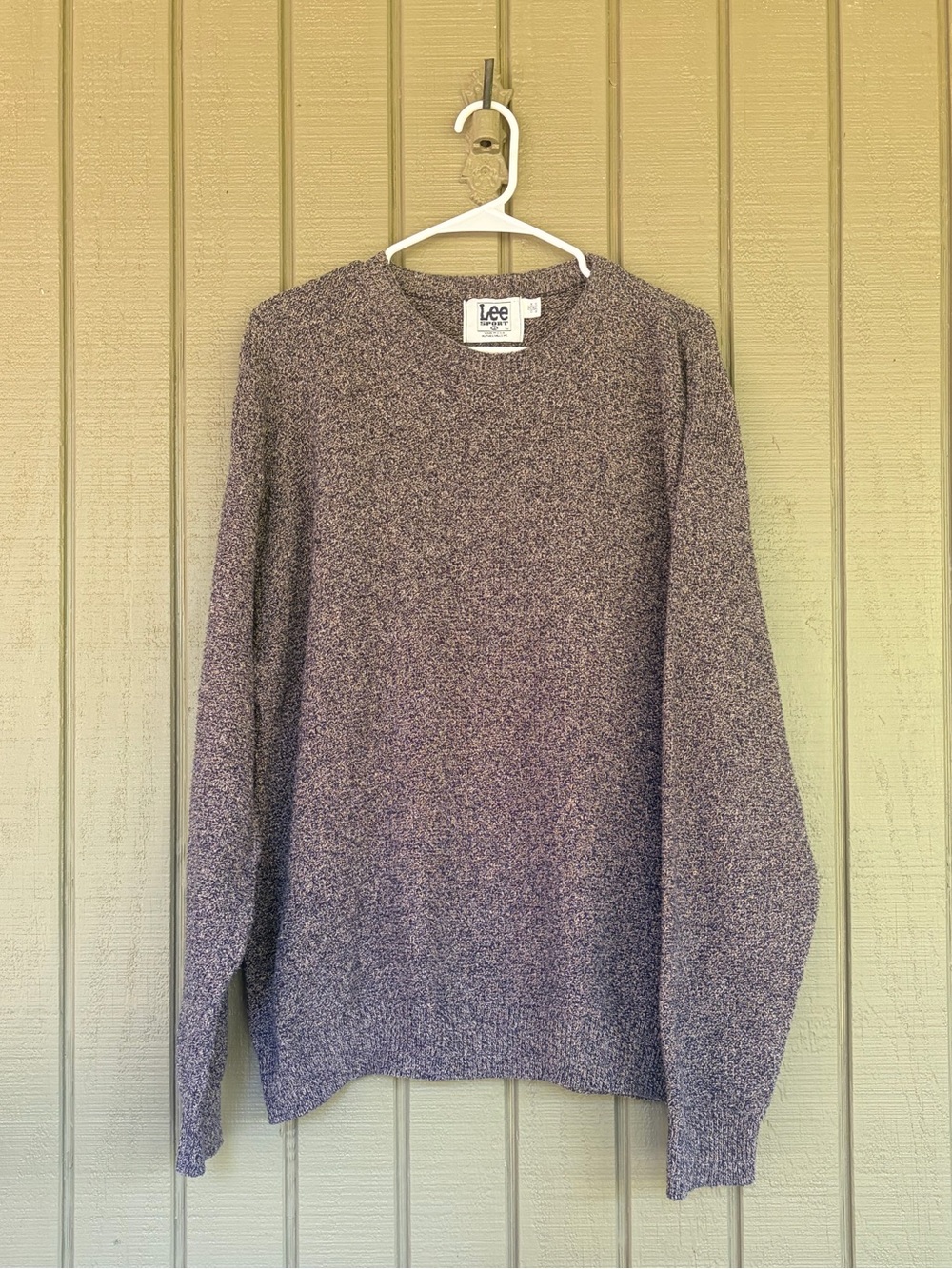 Vintage 90s Lee Sport Marled Knit Grandpa Sweater XL